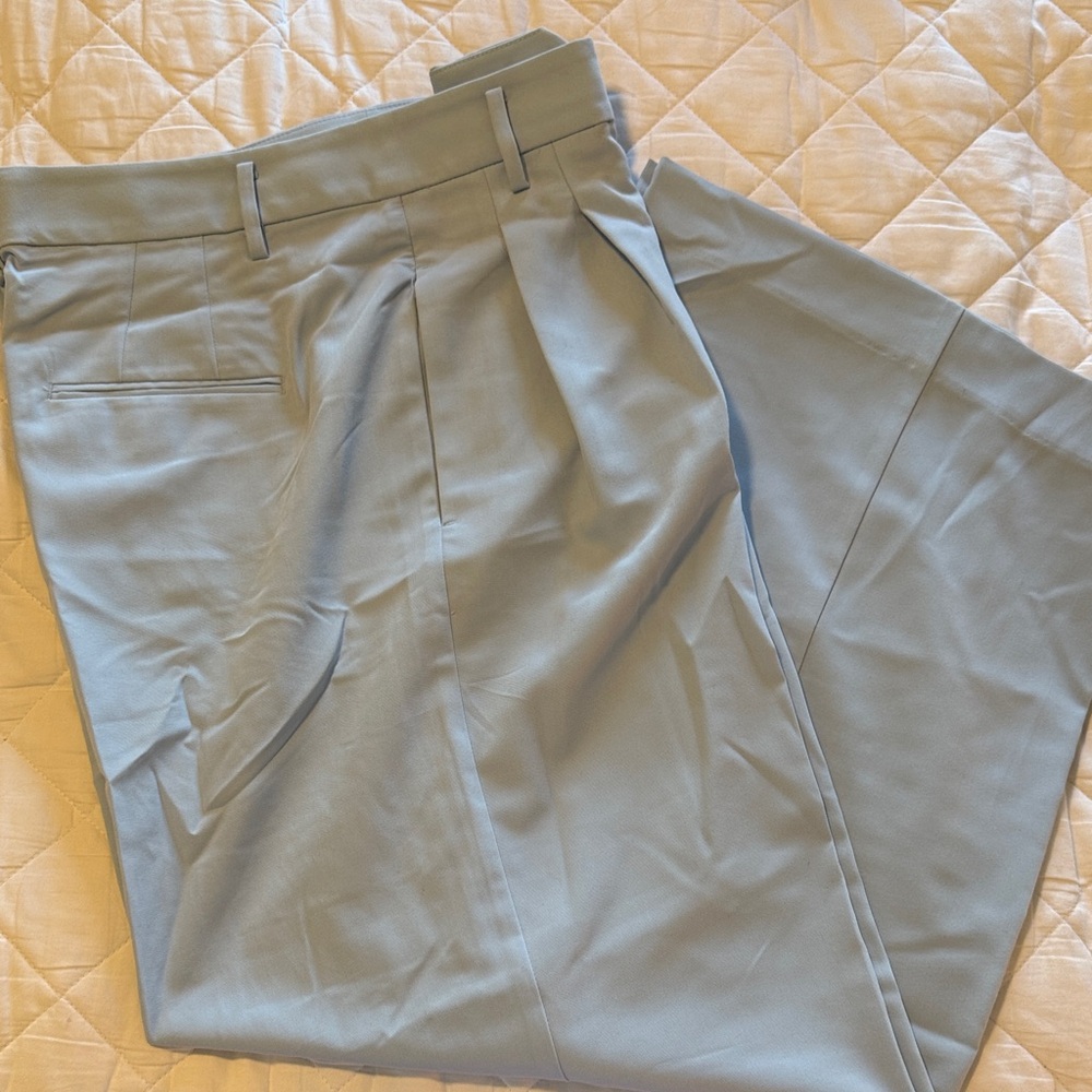 Ann Taylor Light Blue Pleated Trousers
